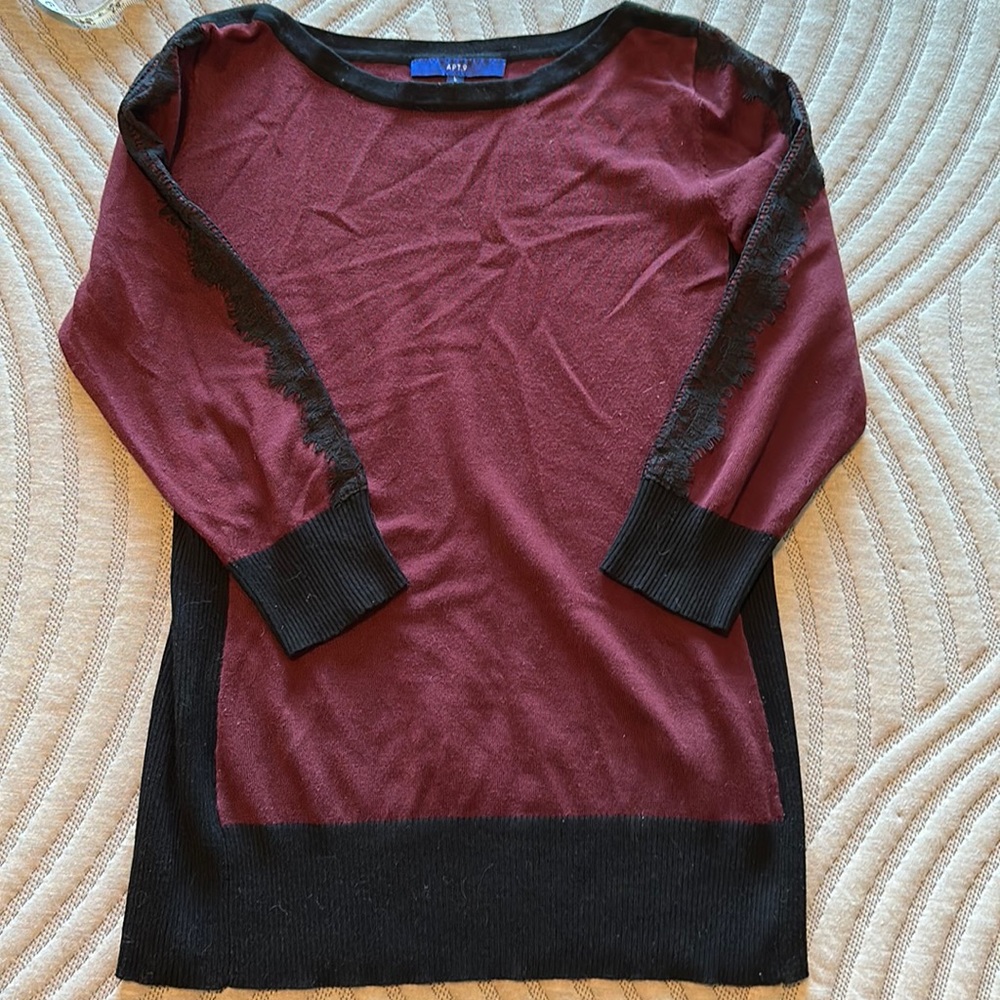 Lace detail sweater